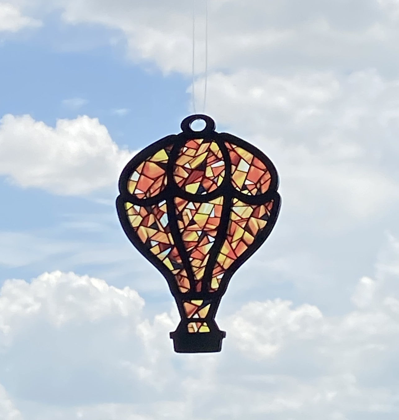 Hot Air Balloon Suncatcher β Stained Glass Style Window Hanging