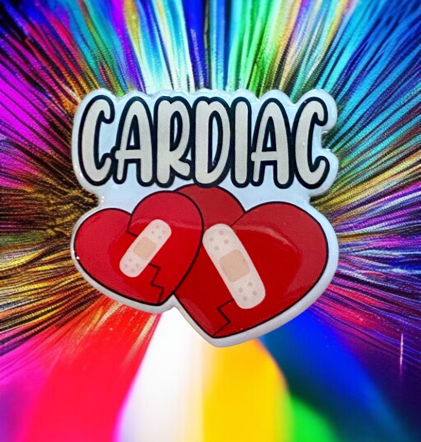 Cardiac Heart Badge Reel Topper