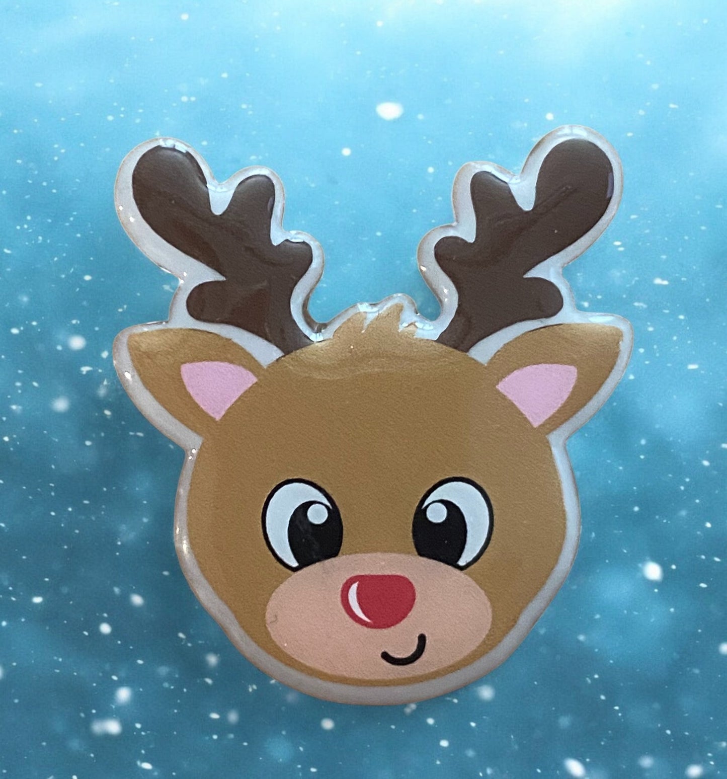 Reindeer Badge Reel Topper