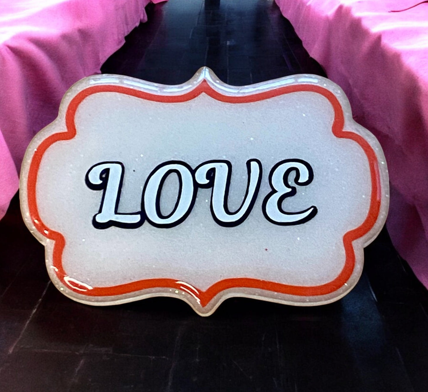 LOVE Badge Reel Topper – Elegant Sparkle ID Badge Accessory