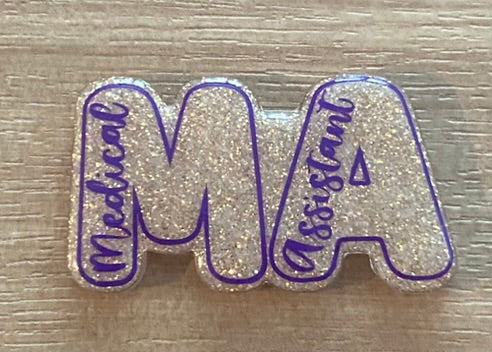 Medical Assistant Badge Reel Topper – Sparkle with Pride in Your Profession