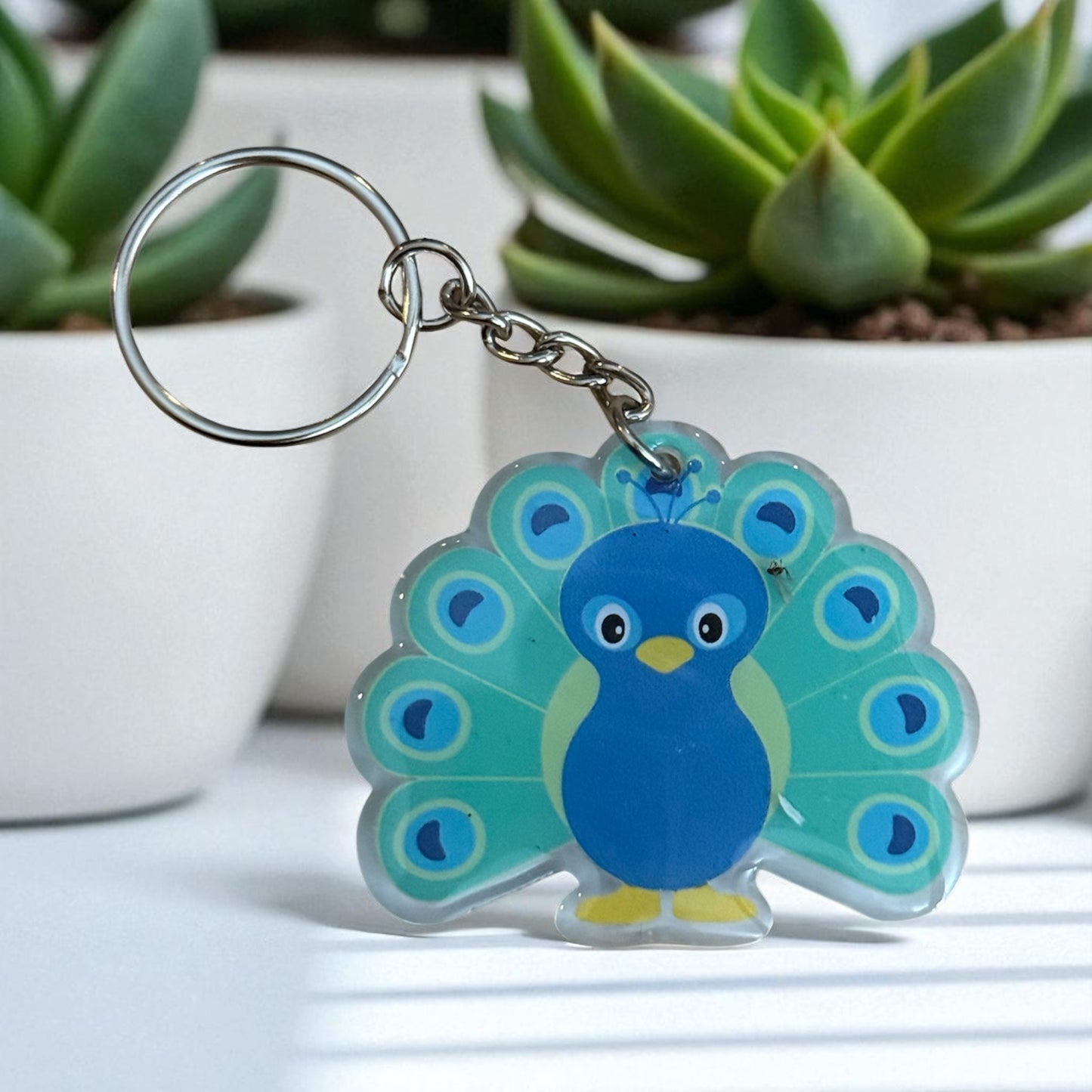 π¦ Peacock Keychain