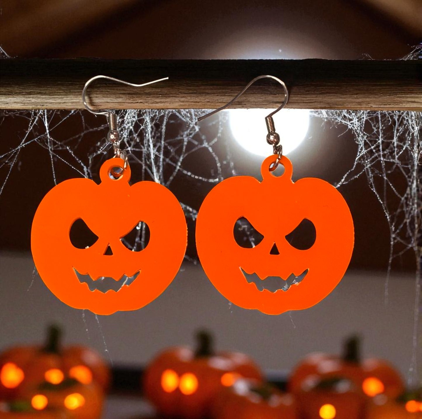 Jack-O'-Lantern Halloween Earrings