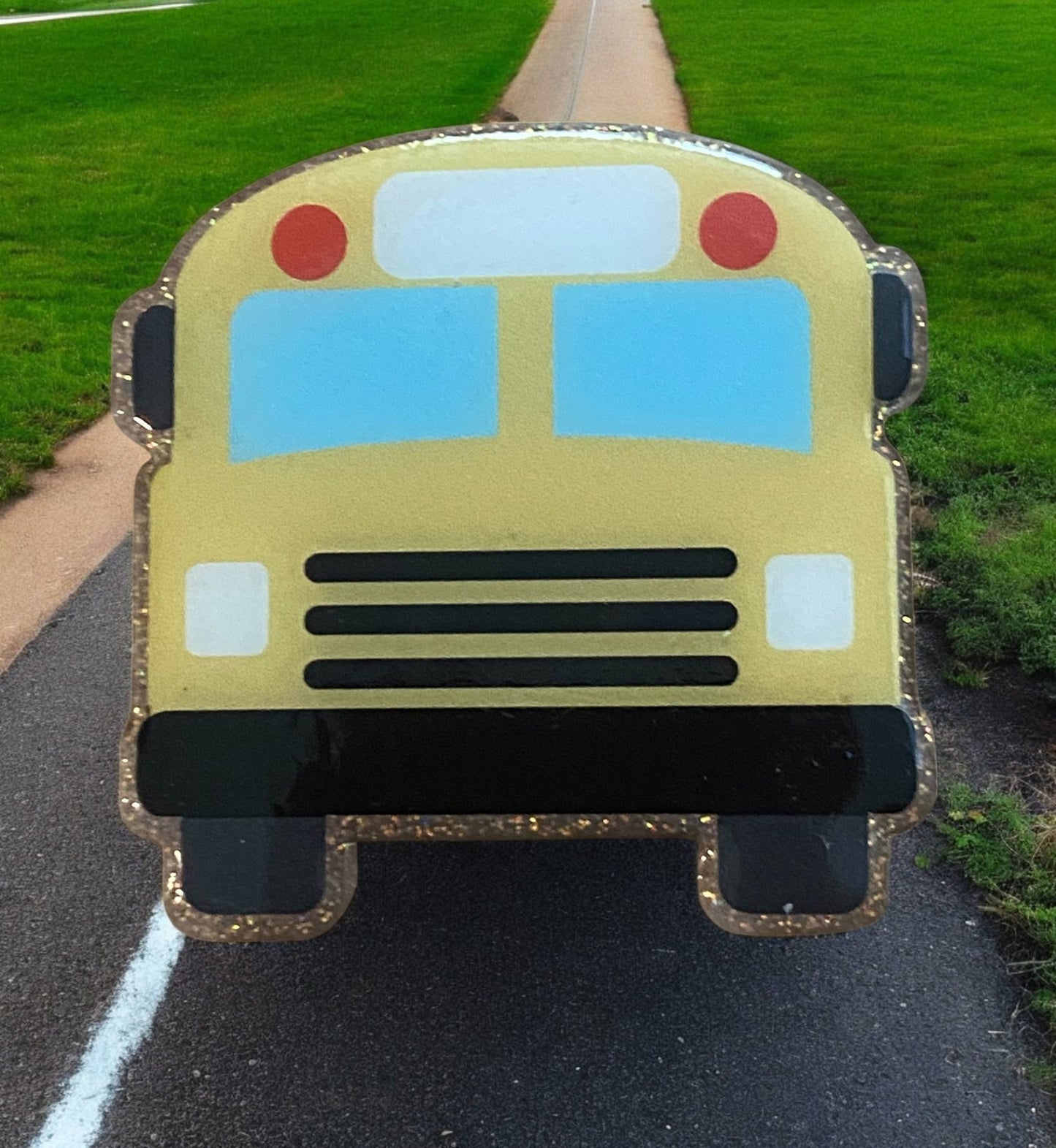 School Bus Badge Reel Topper – Gift for Teachers and Bus Drivers