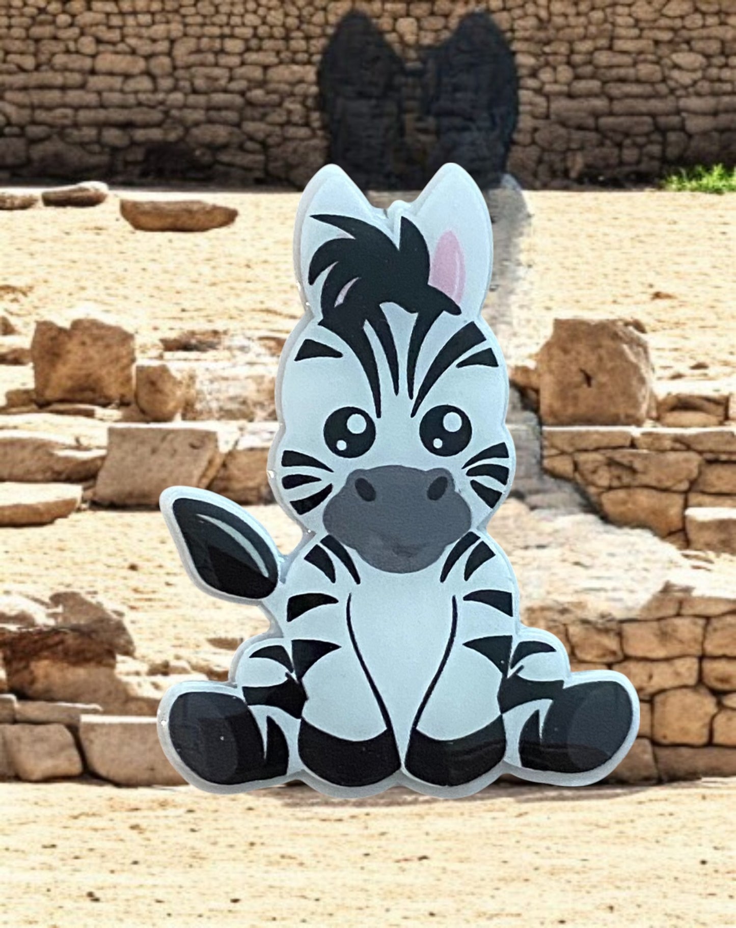 Baby Zebra Badge Reel Topper