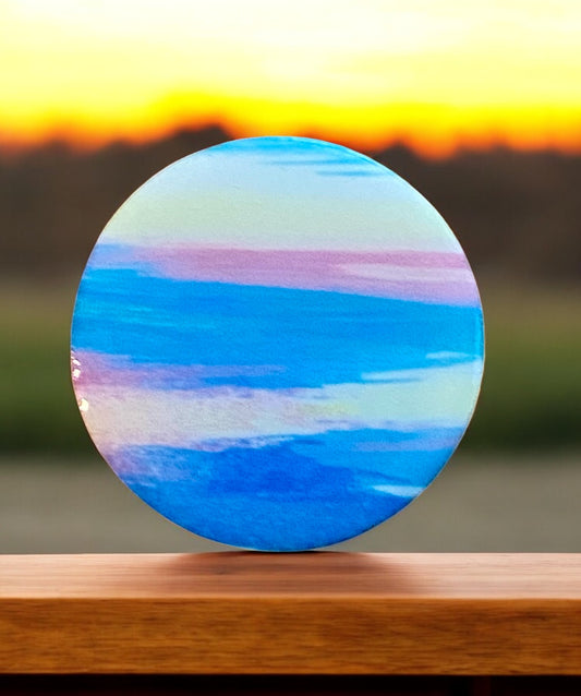 Watercolor Sunset Badge Reel Topper