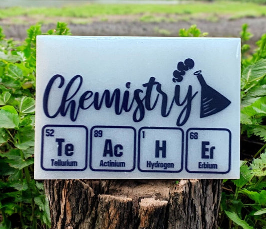 Chemistry Teacher Badge Reel Topper – Science Element Design