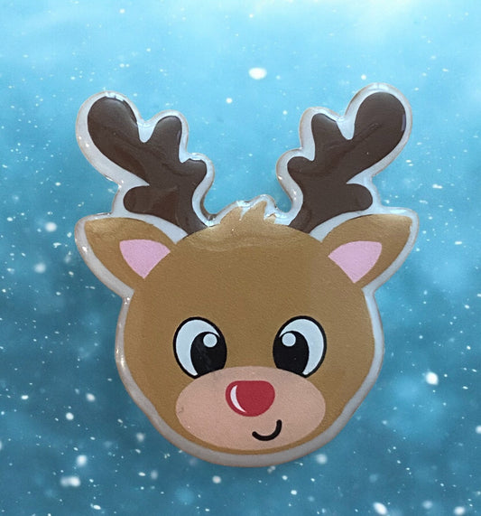 Reindeer Badge Reel Topper
