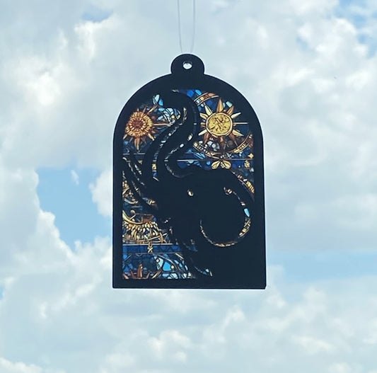 Handcrafted Elephant Stained Glass Suncatcher – Celestial Window Art