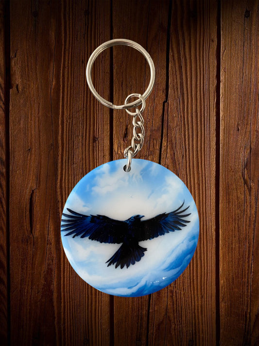 Flying Raven Keychain