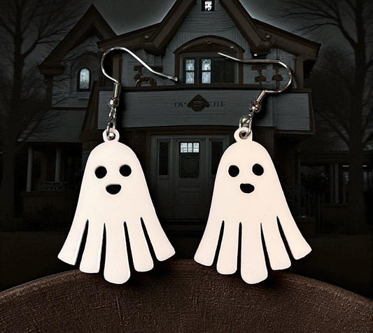 Fringy Ghost Earrings – Cute Halloween Dangle Jewelry