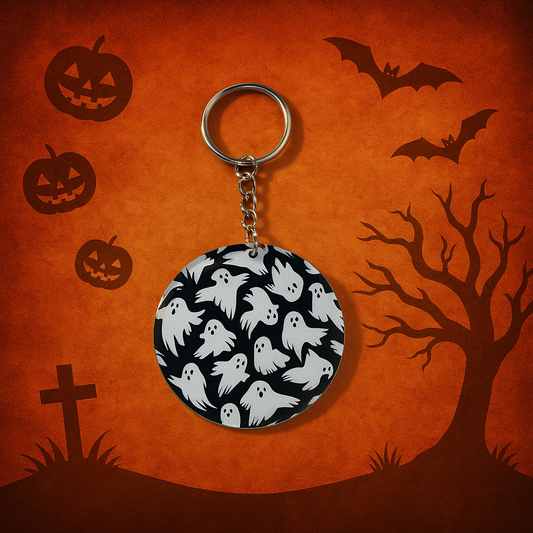 Spooky Ghost Keychain - Halloween