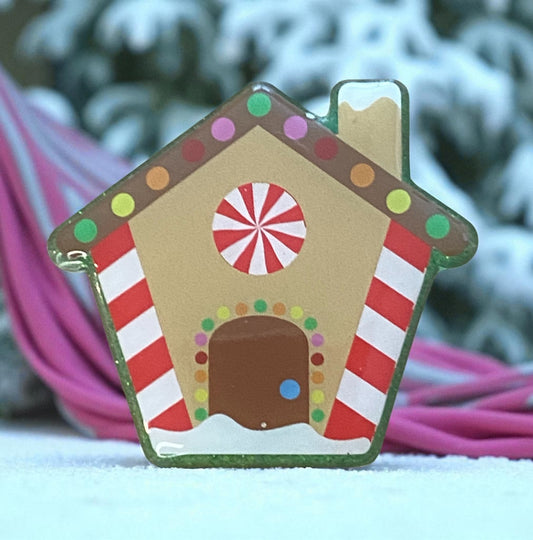 Gingerbread House Badge Reel Topper - Holiday Cheer On-the-Go!