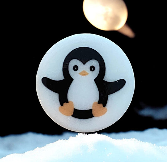 Happy Penguin Badge Reel Topper