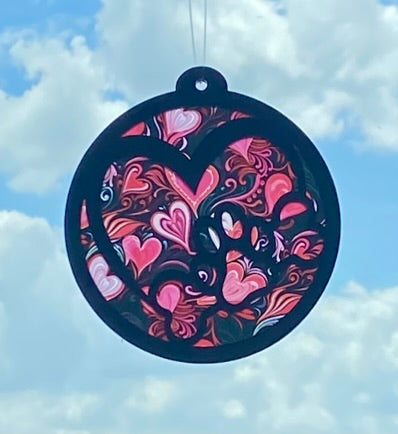 Heart Themed Paw Suncatcher