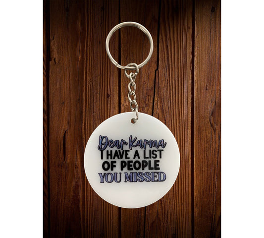 Dear Karma Keychain