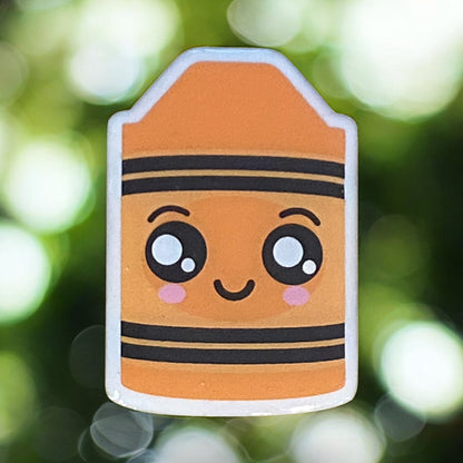 Crayon Badge Reel Topper - White Background