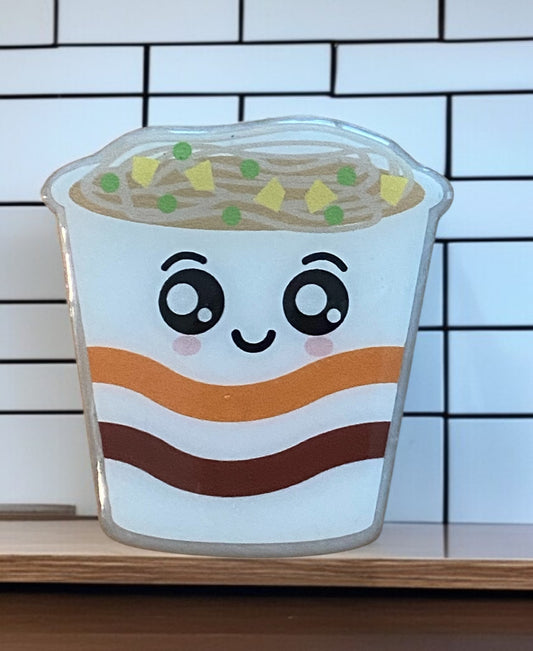Cute Ramen Cup Badge Reel Topper