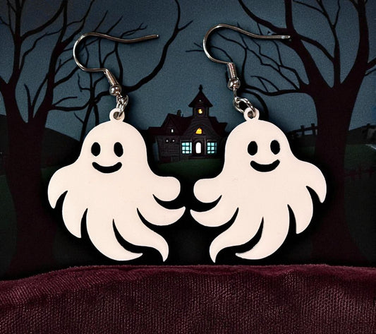 Cute Ghost Earrings – Halloween Dangle Earrings for Spooky Season