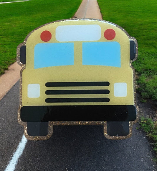School Bus Badge Reel Topper – Gift for Teachers and Bus Drivers