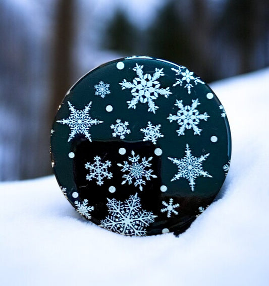 Snowflake Badge Reel Topper – Sparkle Through Winter in Style!