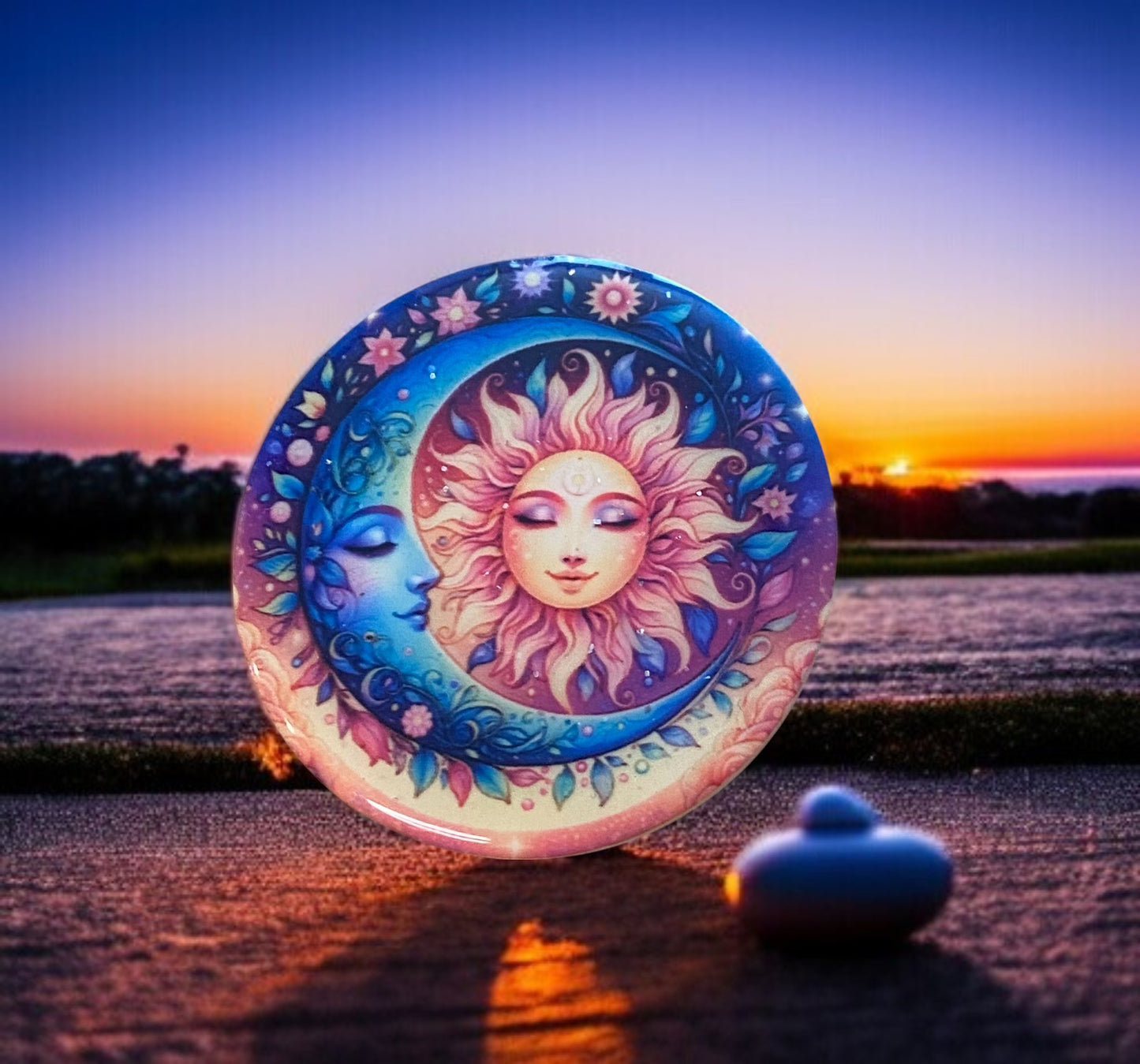 Sun & Moon Colorful Badge Reel Topper