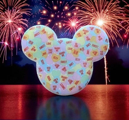 Sweetheart Confetti Badge Reel Topper – Mouse Ear Shape