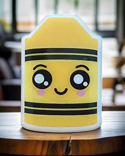 Crayon Badge Reel Topper - White Background