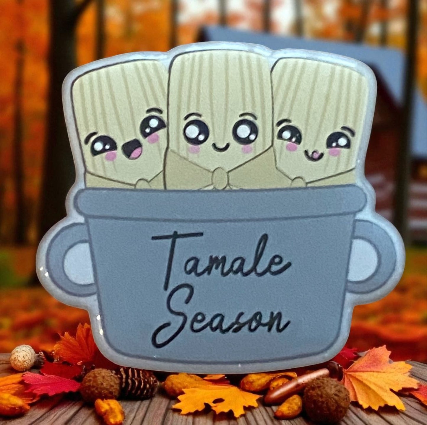Tamale Season Badge Reel Topper – Tamales in Pot